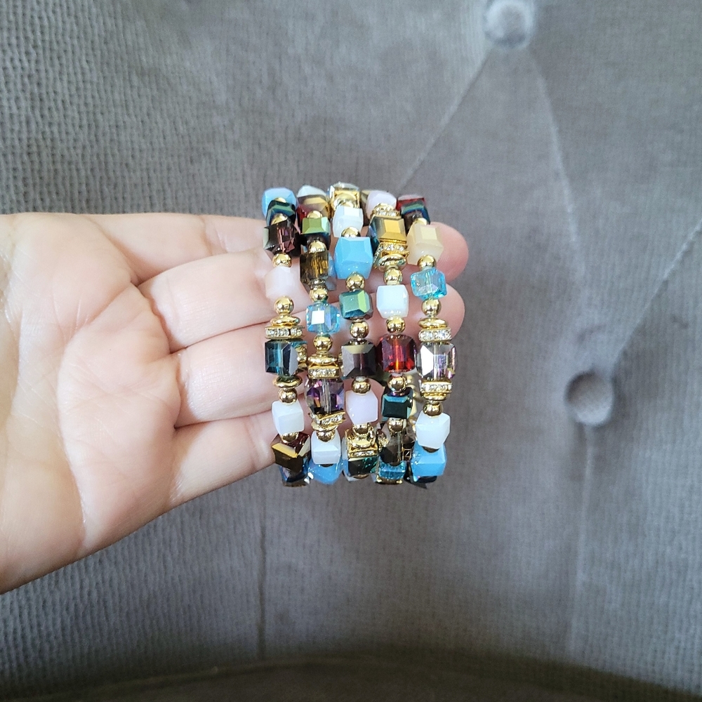 Greenbeads Multicolored🌈 Layered Wrap Bracelet - NIB - Picture 9 of 16